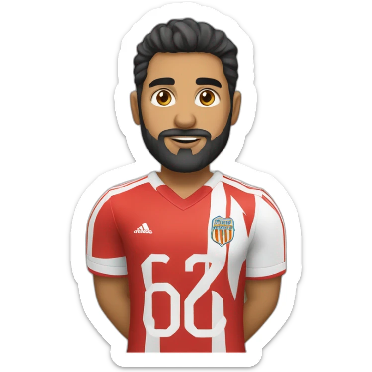 jugador de football de 34 años latino 1.67mts color blanco poca barba sticker