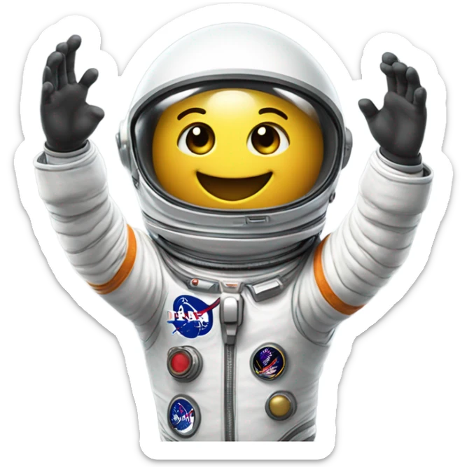 Dancing astronaut sticker