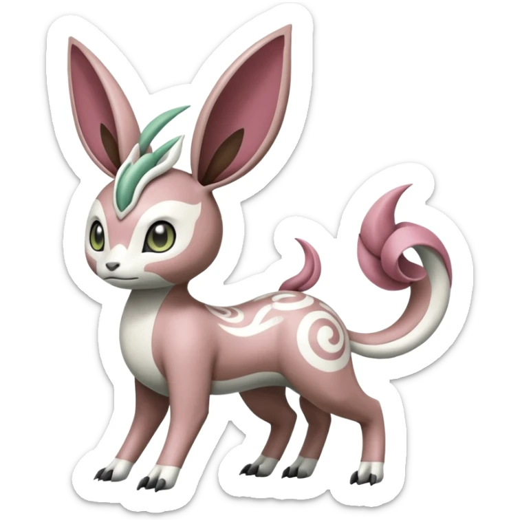 Meloetta-Vernid-Palkia-Minccino-Fionbri-Pokémon-Digimon-Fakémon-fusion-hybrid-creature sticker