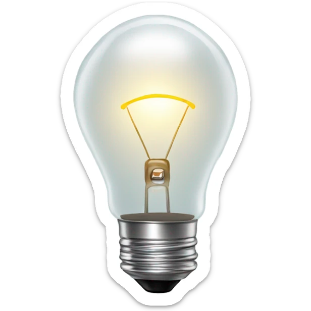 light bulb sticker