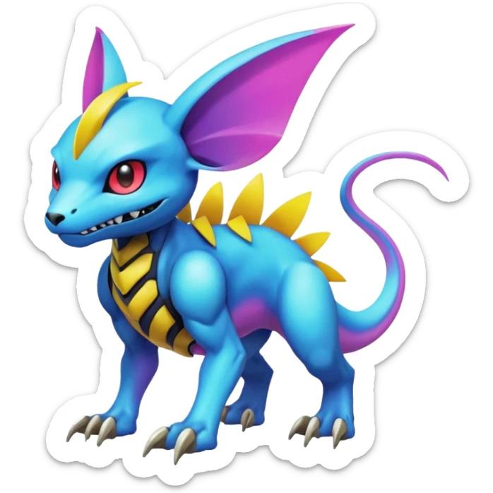 Fakémon-Pokémon-Spectrobes-Digimon-critter-fantasy-hybrid-creature  sticker