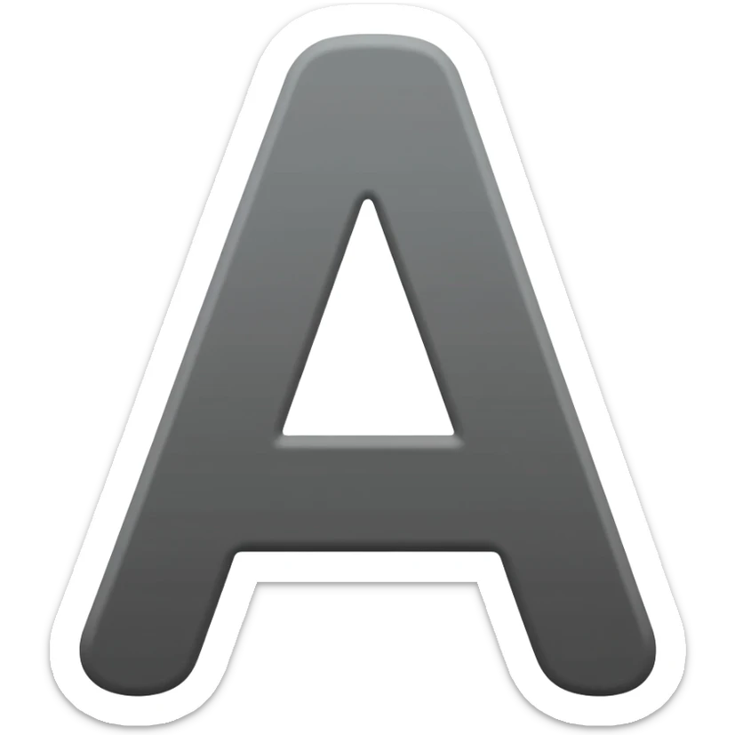 Lowercase A sticker