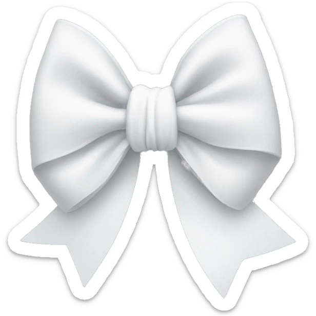 white bow sticker