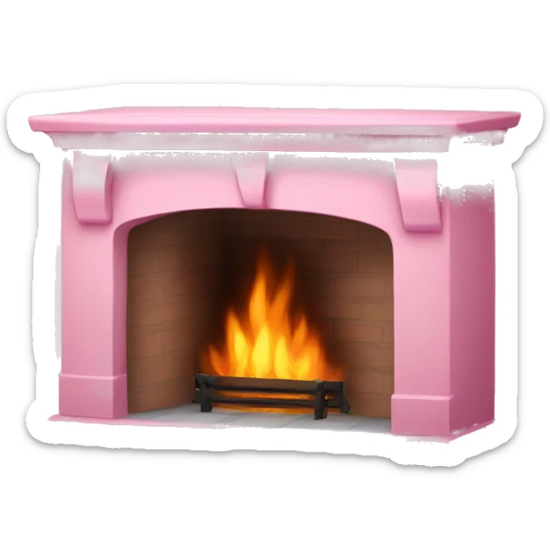 Winter Pink FirePlace sticker