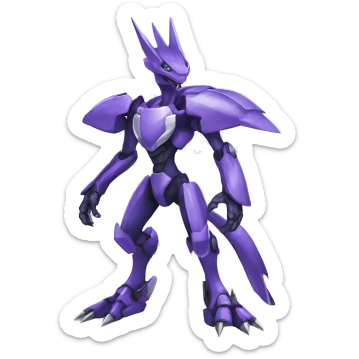  Cool Edgy Godly Futuristic Digimon-Fakemon-Genesect-Reptile full body sticker