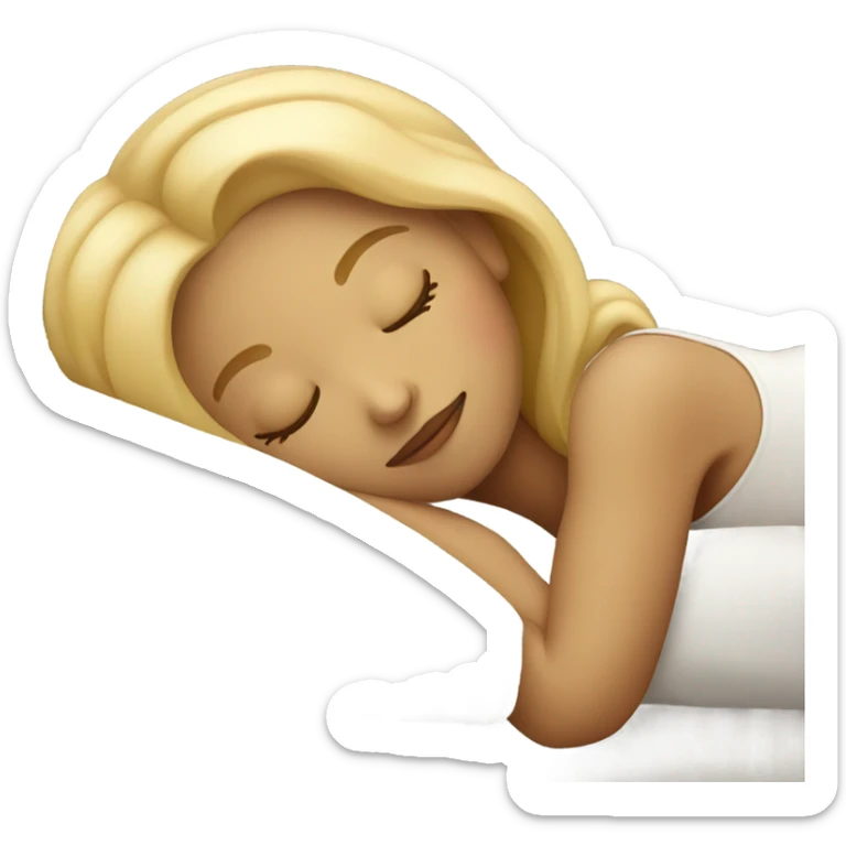 Blonde girl sleeping sticker