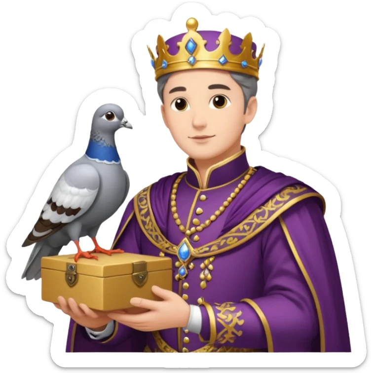 Fanfare as a lord has received a carrier pigeon from a fellow lord. Make sure to include the lord sticker