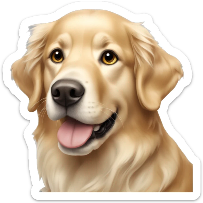 merle golden retriever sticker