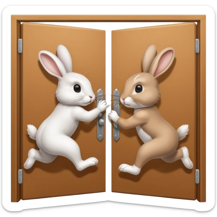 I want the alliance leader to kick me out of the alliance and close the door, so that they both look like rabbits. sticker