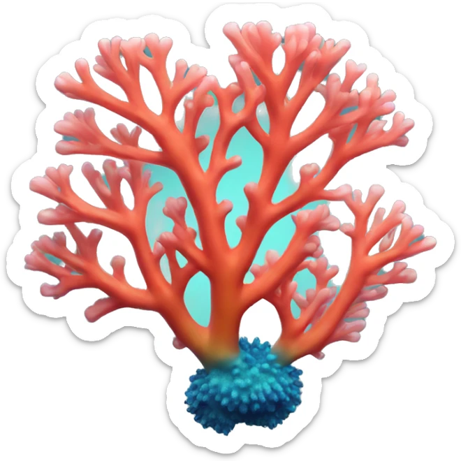 colourful coral sticker