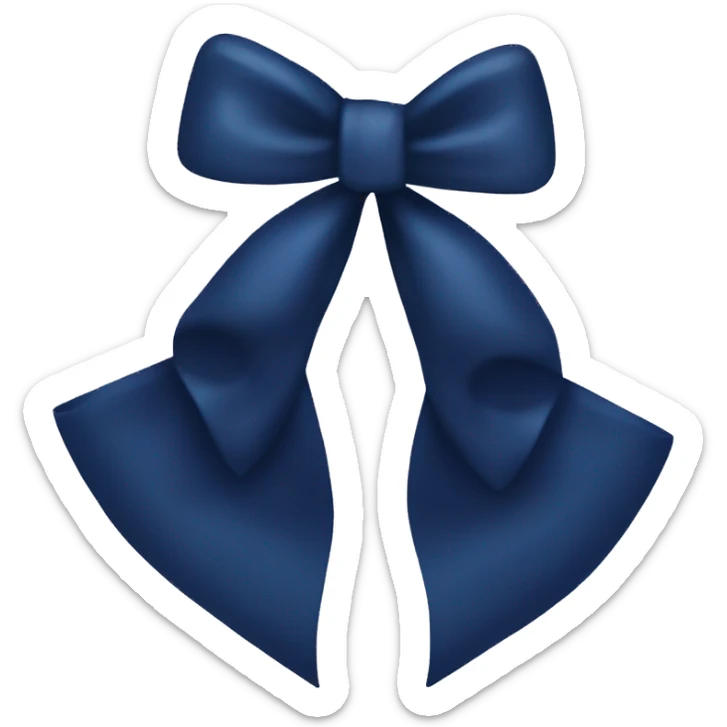 navy blue bow sticker