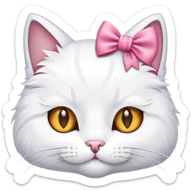Cat with a bow sticker