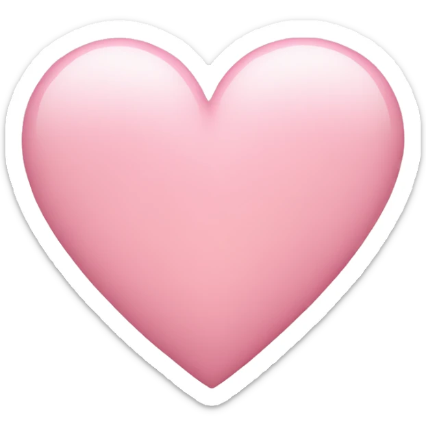 Light pink heart sticker