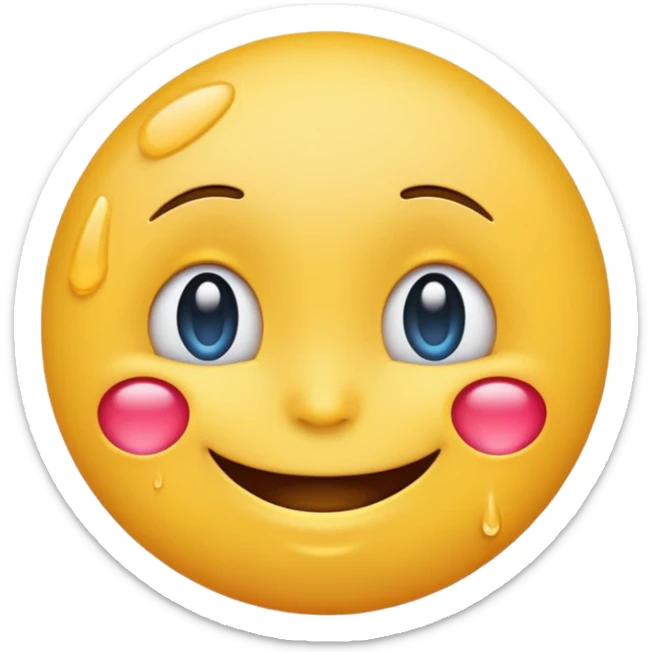 cartoon smiling emoji with tears of joy, colorful and cheerful, no text, suitable for WhatsApp and Instagram sticker