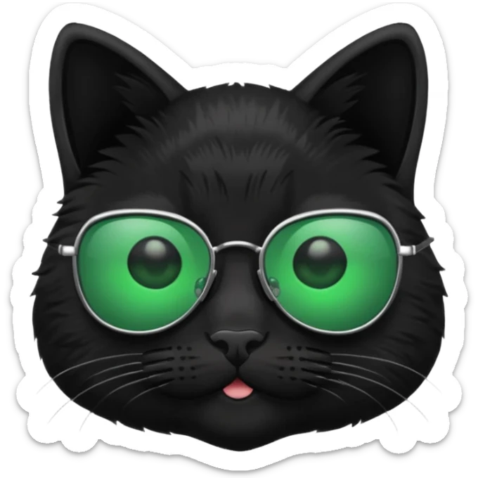 Cat with sunglasses sticker