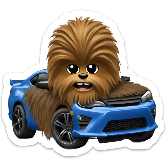Hot wheel furry Chewbacca Toyota 86 furry finish  sticker