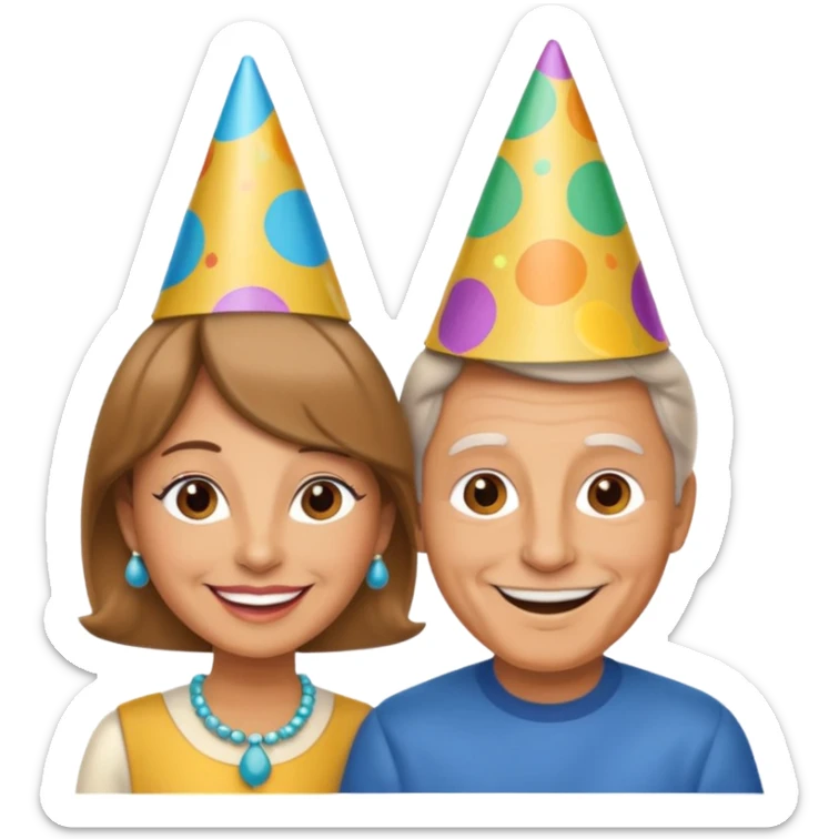 Maak een beeld voor een 50 jarig jubileum  voor "Roos en Patrick" sticker