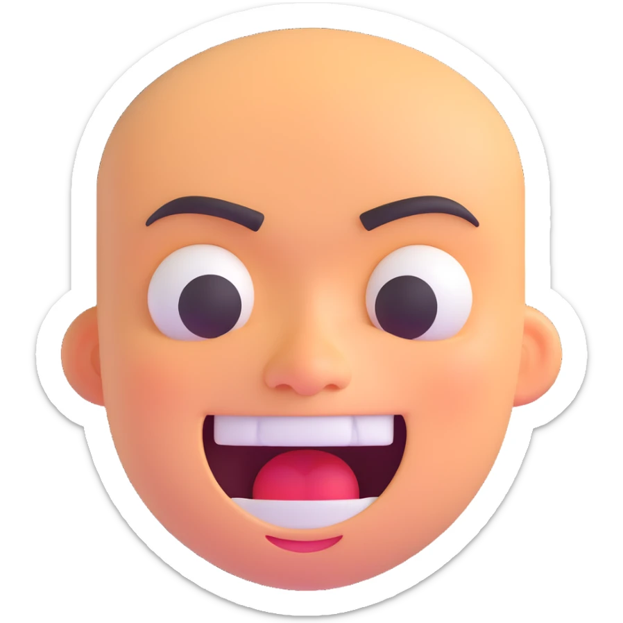 grimacing face sticker