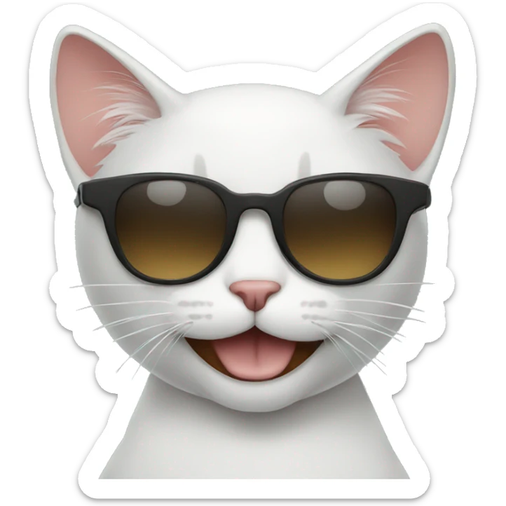 Cat with sunglasses sticker