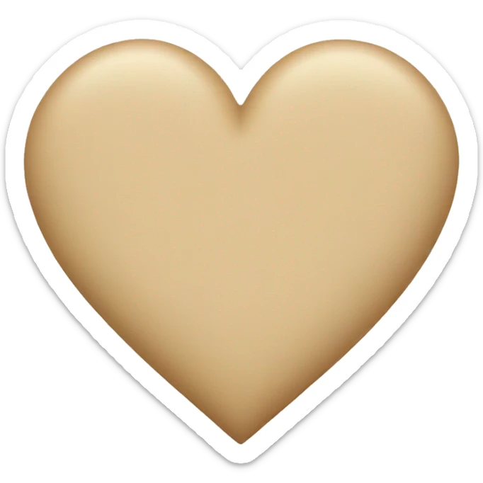Beige heart  sticker