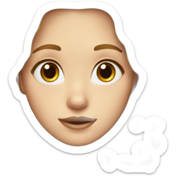 Cute woman with wavy blonde hair with brown ends and blue eyes with freckles sticker