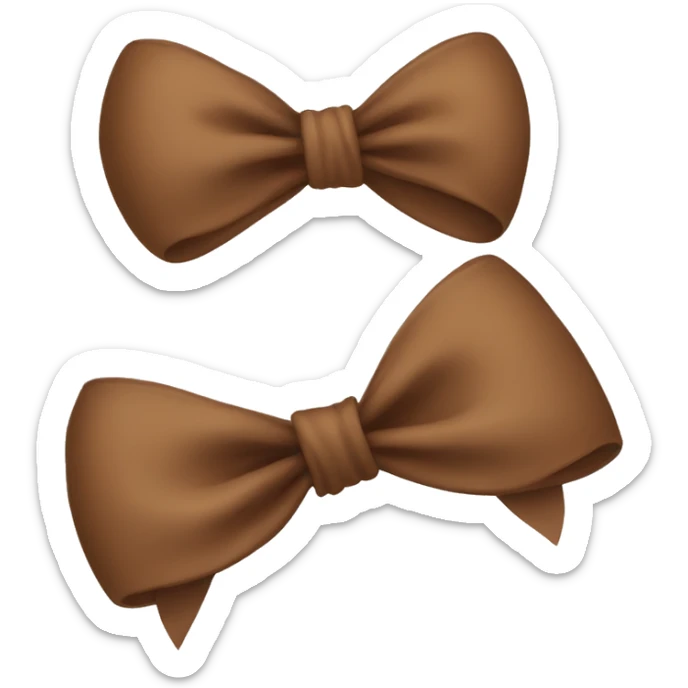 Brown bow sticker