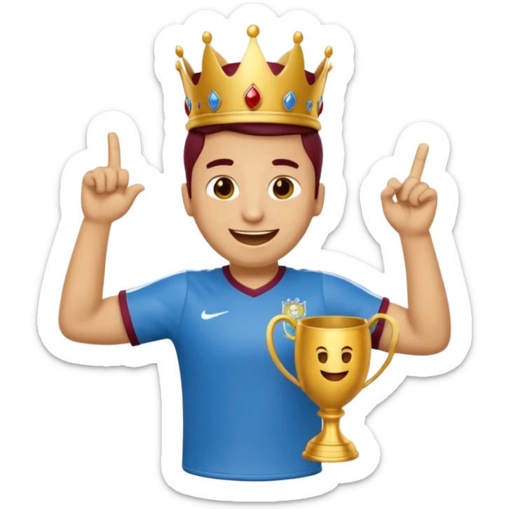 puedes hacer un emoji de la celebración de la corona de Lamine Yamal? sticker