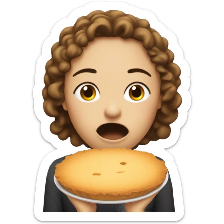 Ate and left no crumbs  with a plate and crumbs around the mouth sticker