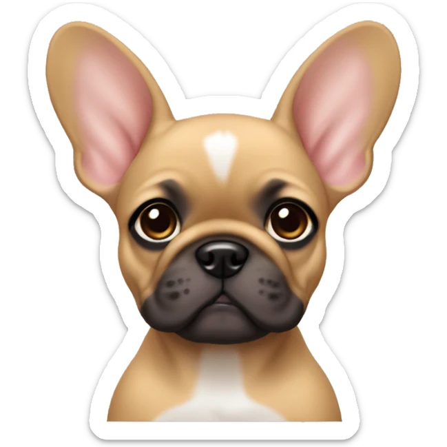 Fawn frenchie pup sticker