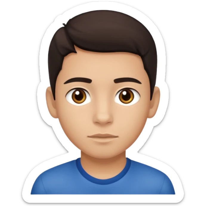 Erstelle mir eine Emoji von einem Jungen. Herkunft: Südamerika, Jung und Gutaussehend  sticker