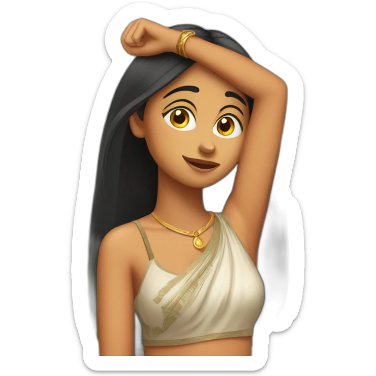 indian teenager funny taunt holding up a L shape with her hand on her her forehead sticker