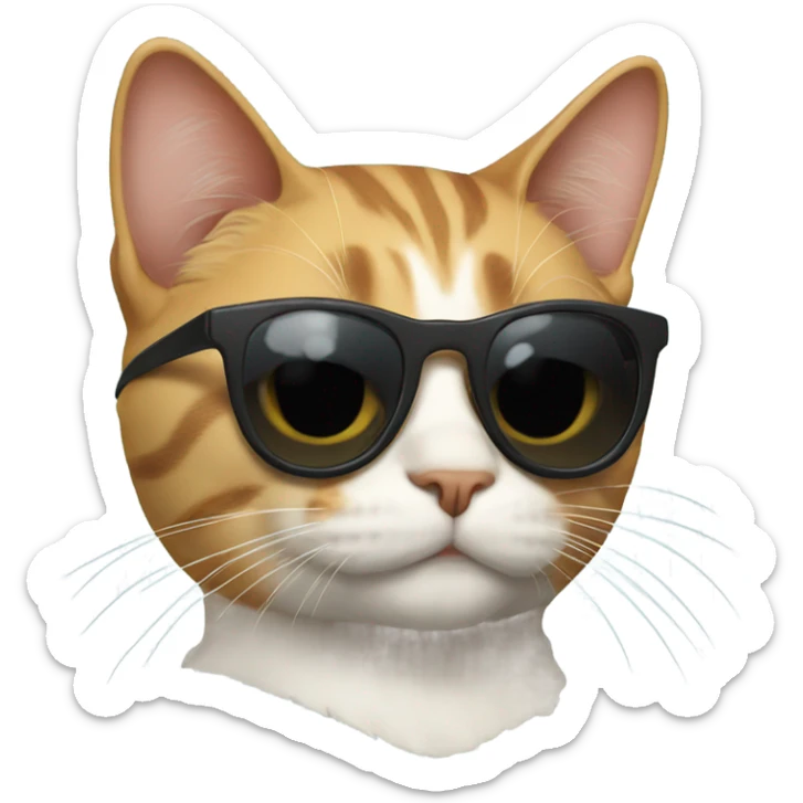 Cat with sunglasses sticker