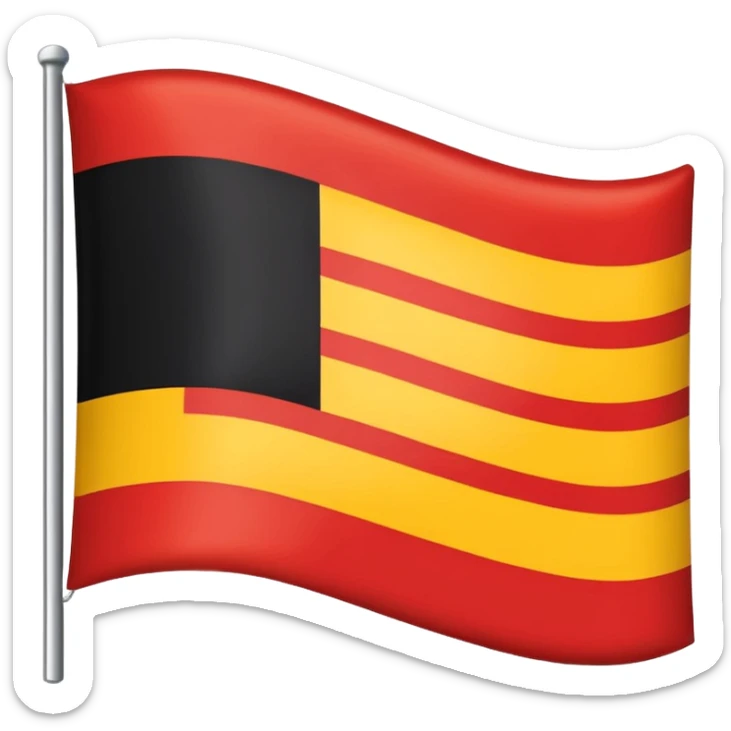 Bandera con colores, rojo, amarillo y negro, paresida a la de alemania sticker