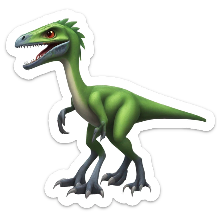 Feathered dinosaur bird velociraptor Sergal Flygon Nargacuga Fakémon full body  sticker