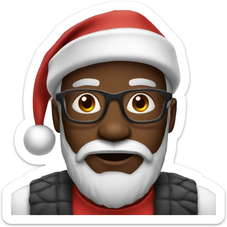 Black Santa sticker