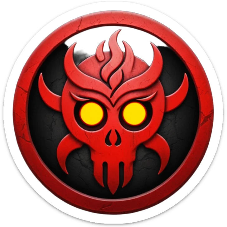 the Brand of Sacrifice symbol from Berserk, with a dark aura sticker