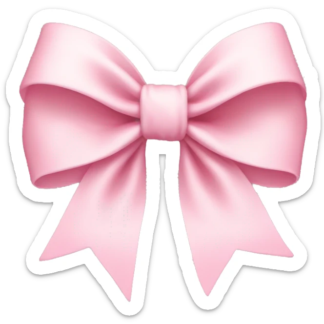 light pink bow sticker