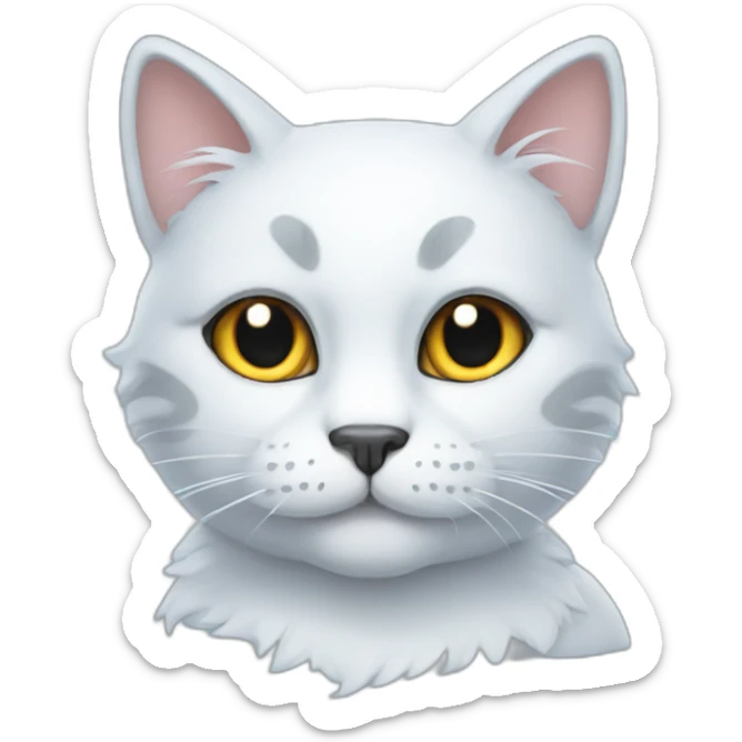 Frosty cat sticker