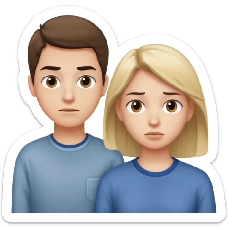 Indifference - lack of interest, concern, or sympathy - teenager rolling eyes with parent in the disance behind them sticker