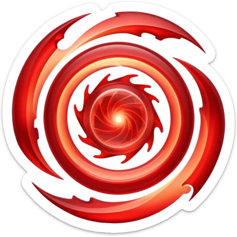 Red crystal with a red glow coming from its center. In the center of the crystal a $ sticker