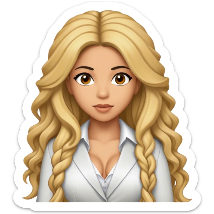 Cinematic Realistic portrait of Shakira, shown as a dynamic pop icon with expressive features and detailed modern attire, illuminated by vibrant, energetic lighting that highlights her global influence sticker