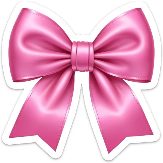 Pink bow sticker