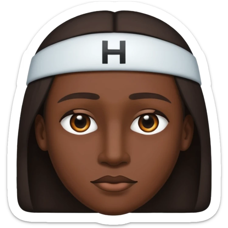 🥷🏽poneles los ojos todos blancos y en la frente ponele la H porfa sticker