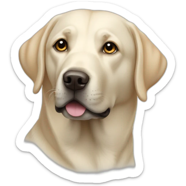 labrador blanco sticker