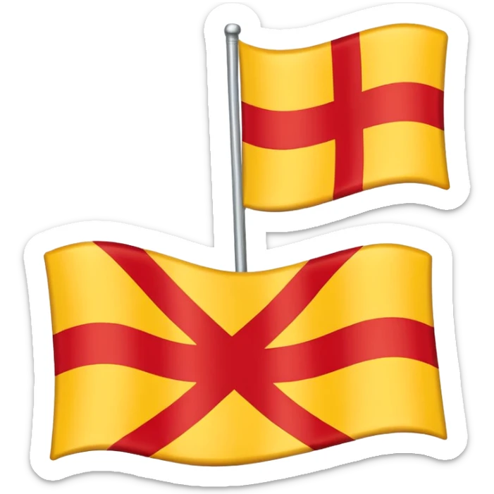 Skåne flag ( looks like Swedish flag but red background and yellow cross) sticker