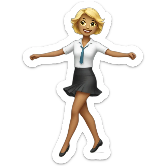 dancing office girl sticker