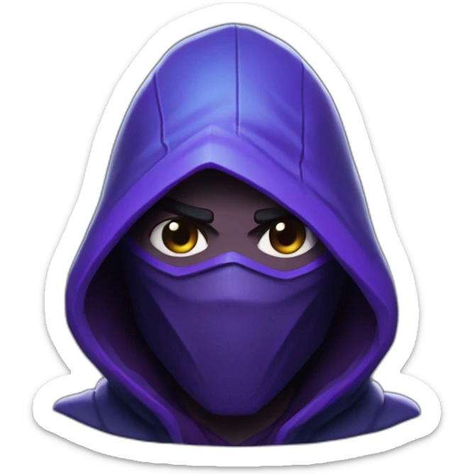 Riot Games Valorant Omen Male Video game character blue purple hooded assassin themed character shrouded wraith sticker