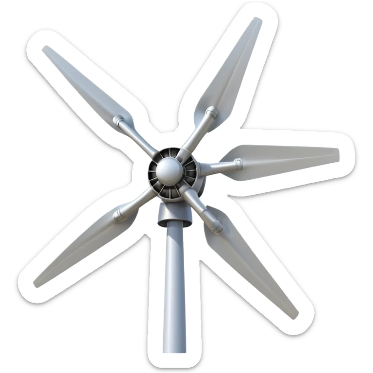 Windrad zum strom erzeugen drei rotor blätter mehr wie im original bitte sticker