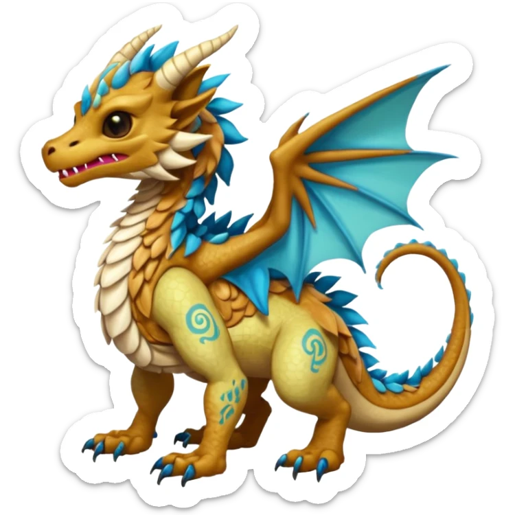 Vernid-Protogen-Dutch-Angel-Dragon-Grem2-Wickerbeast-Bagbean-animal-fusion-hybrid-creature sticker