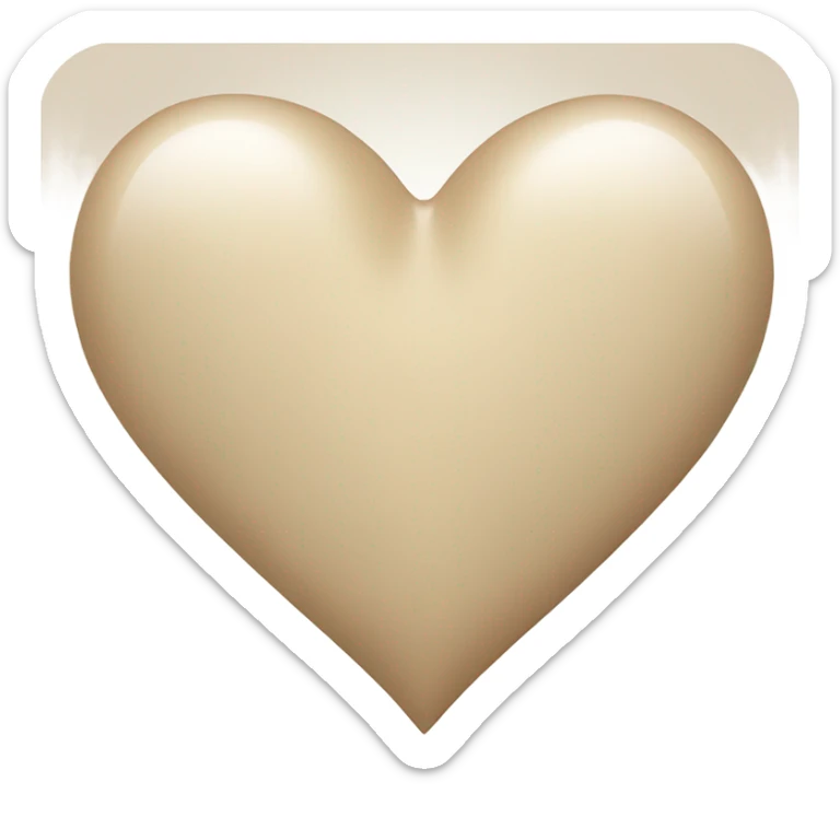 Beige heart  sticker
